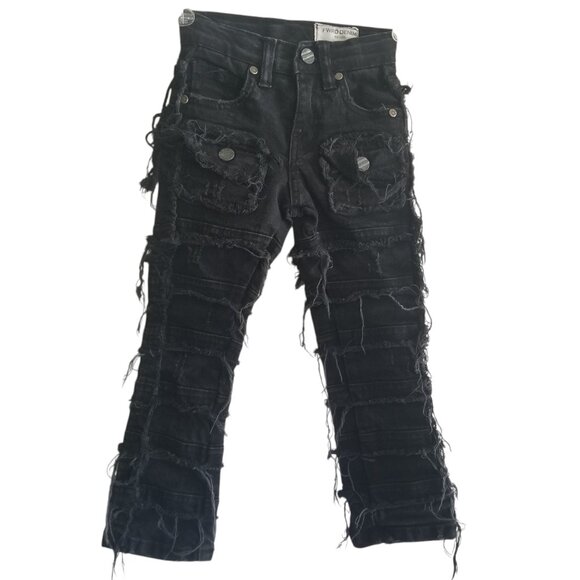 FWRD Denim Boys (Toddler) Black Jeans Grunge Goth Sz 2 - Picture 1 of 5